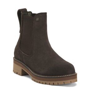 BARBOUR Brown Made In Portugal Suede Chelsea Booties